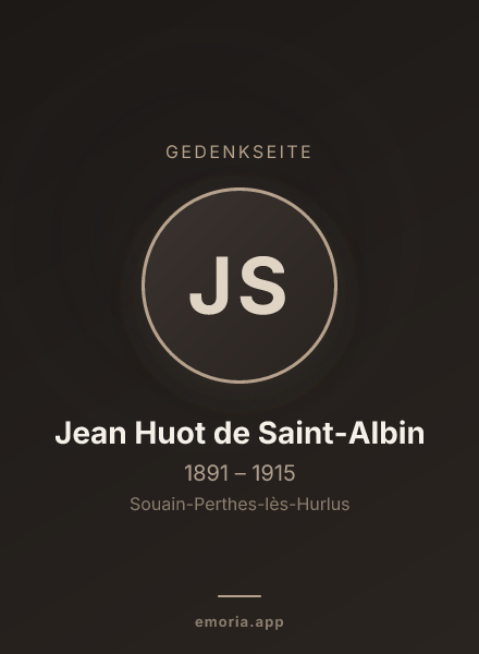 Gedenkportrait von Jean Huot de Saint-Albin