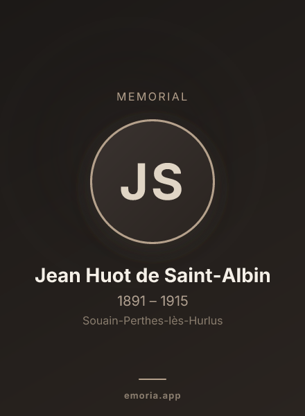 Memorial portrait of Jean Huot de Saint-Albin