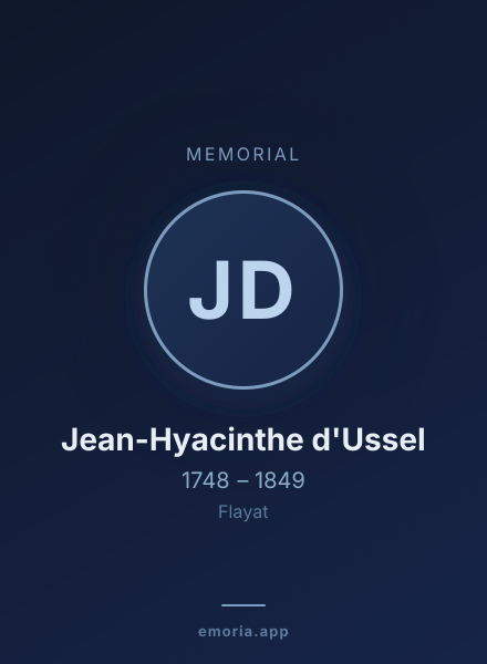 Memorial portrait of Jean-Hyacinthe d'Ussel