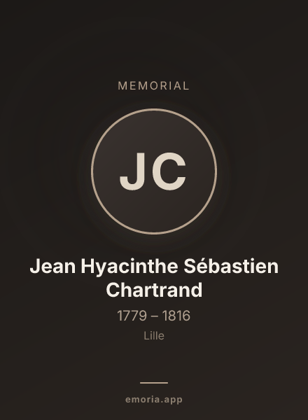 Memorial portrait of Jean Hyacinthe Sébastien Chartrand