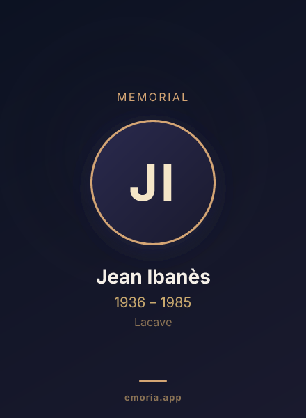 Memorial portrait of Jean Ibanès