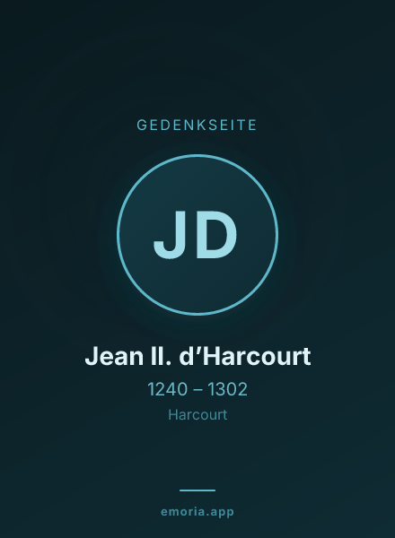 Gedenkportrait von Jean II. d’Harcourt