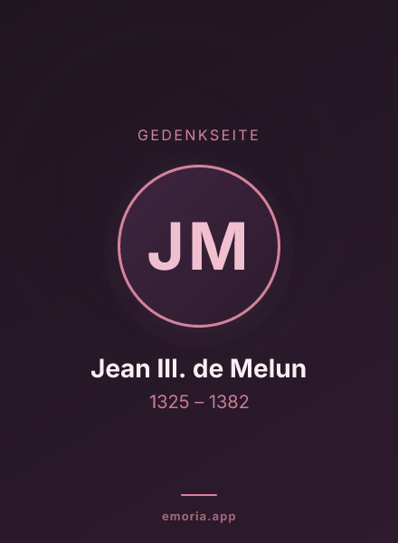 Gedenkportrait von Jean III. de Melun