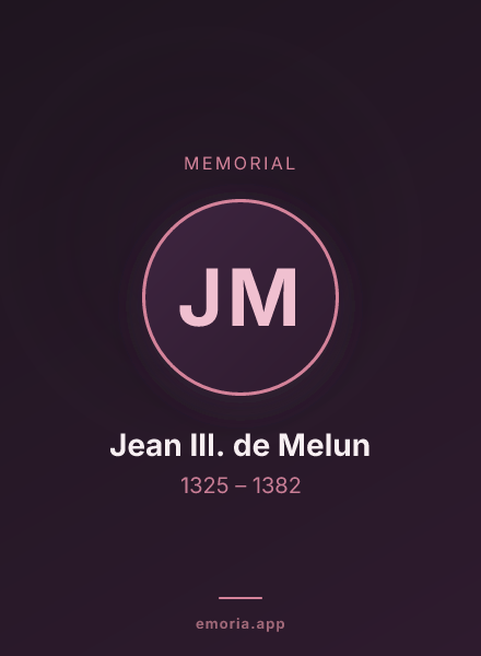 Memorial portrait of Jean III. de Melun