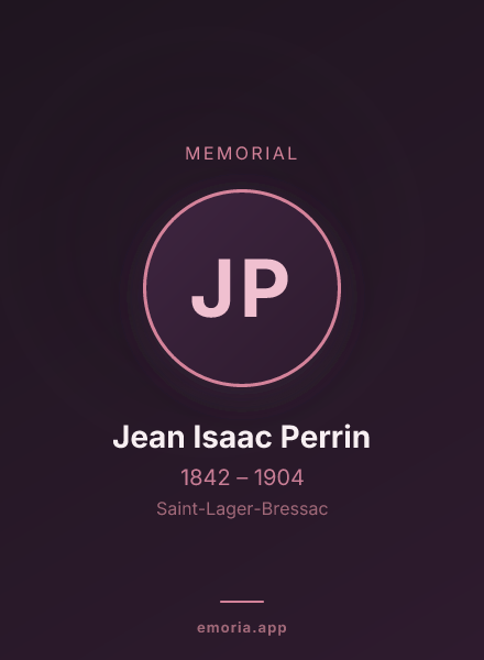 Memorial portrait of Jean Isaac Perrin