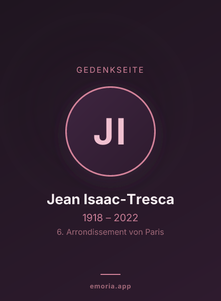 Gedenkportrait von Jean Isaac-Tresca