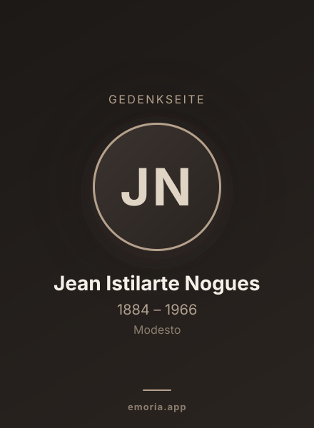 Gedenkportrait von Jean Istilarte Nogues