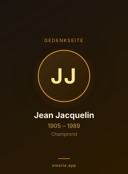 Gedenkportrait von Jean Jacquelin