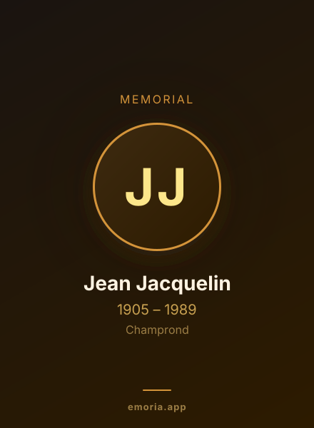 Memorial portrait of Jean Jacquelin