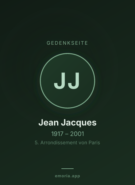 Gedenkportrait von Jean Jacques