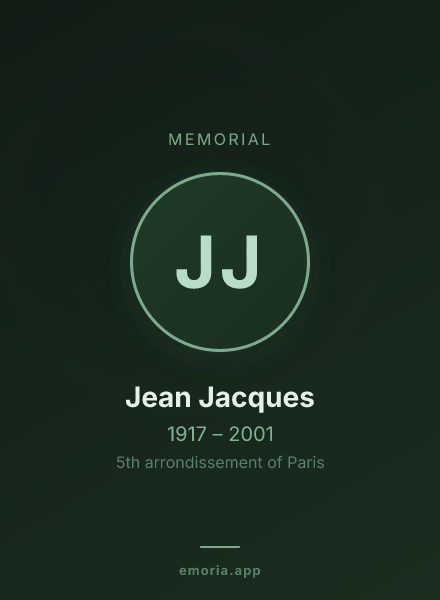 Memorial portrait of Jean Jacques