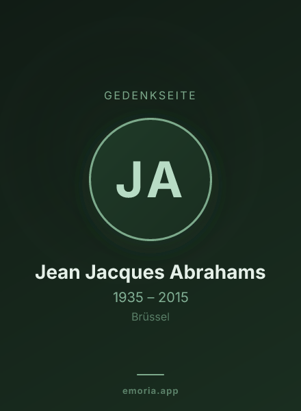 Gedenkportrait von Jean Jacques Abrahams