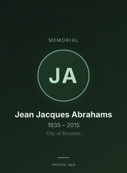 Memorial portrait of Jean Jacques Abrahams