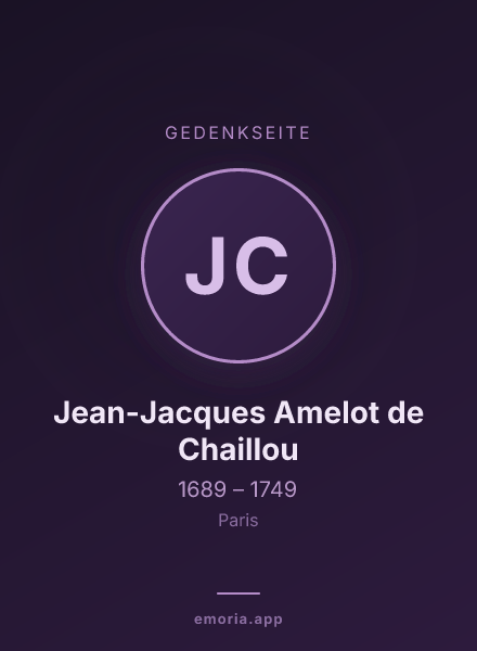 Gedenkportrait von Jean-Jacques Amelot de Chaillou
