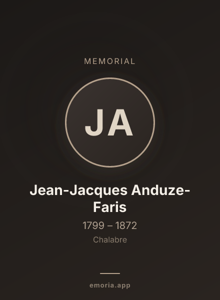 Memorial portrait of Jean-Jacques Anduze-Faris