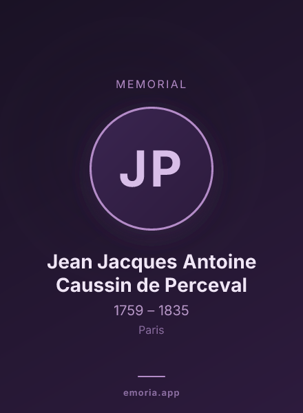 Memorial portrait of Jean Jacques Antoine Caussin de Perceval