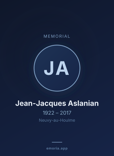 Memorial portrait of Jean-Jacques Aslanian