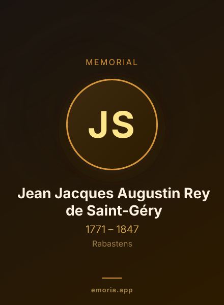Memorial portrait of Jean Jacques Augustin Rey de Saint-Géry
