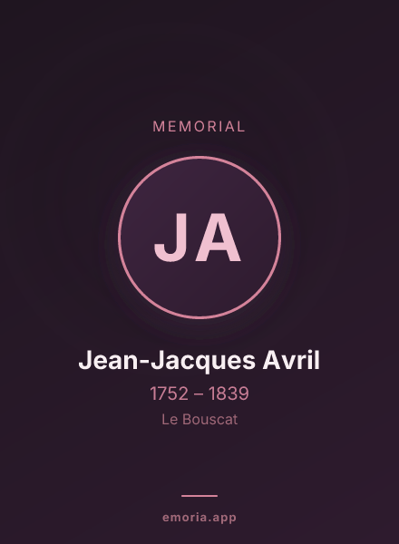 Memorial portrait of Jean-Jacques Avril