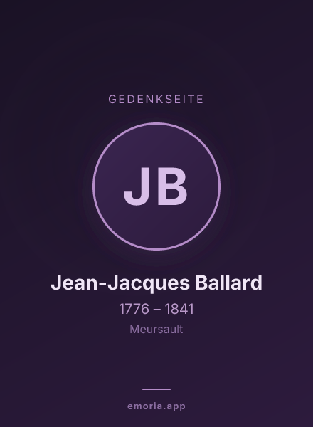 Gedenkportrait von Jean-Jacques Ballard
