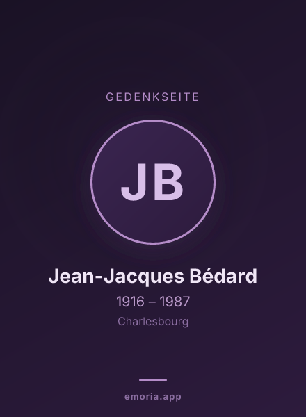 Gedenkportrait von Jean-Jacques Bédard