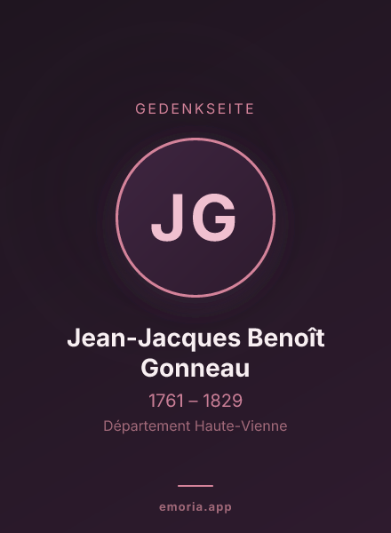 Gedenkportrait von Jean-Jacques Benoît Gonneau