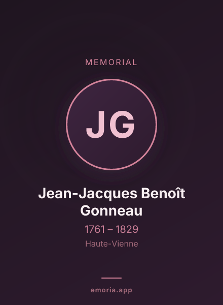 Memorial portrait of Jean-Jacques Benoît Gonneau