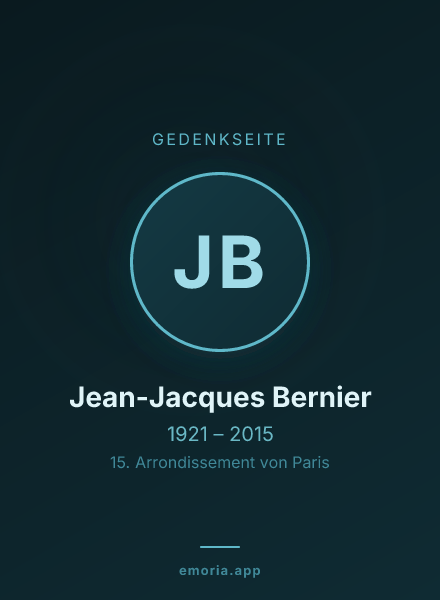 Gedenkportrait von Jean-Jacques Bernier