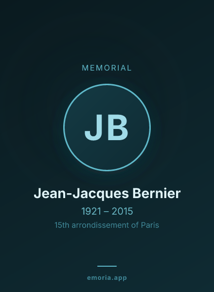 Memorial portrait of Jean-Jacques Bernier