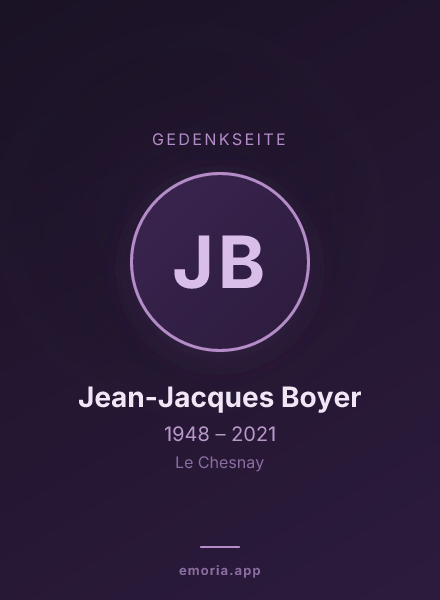 Gedenkportrait von Jean-Jacques Boyer