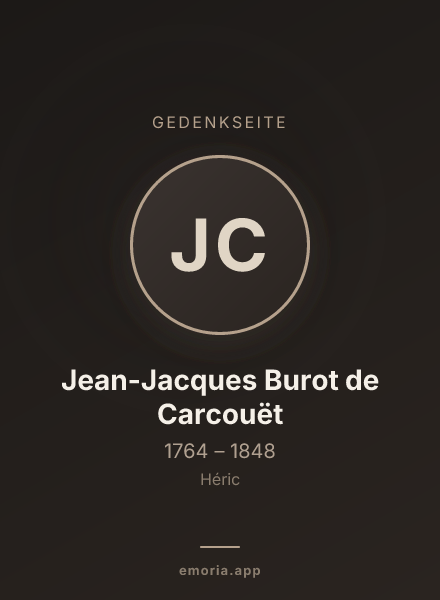 Gedenkportrait von Jean-Jacques Burot de Carcouët