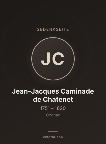 Gedenkportrait von Jean-Jacques Caminade de Chatenet