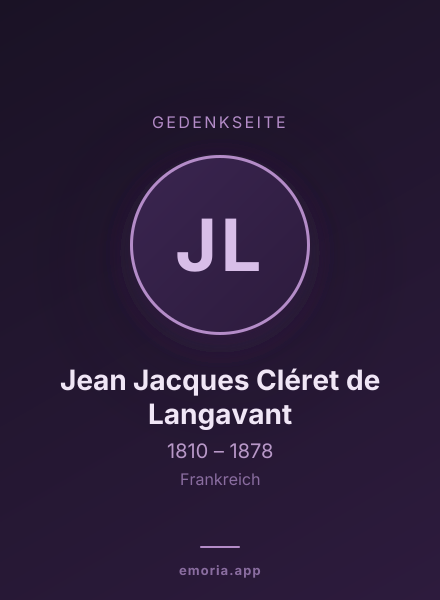 Gedenkportrait von Jean Jacques Cléret de Langavant