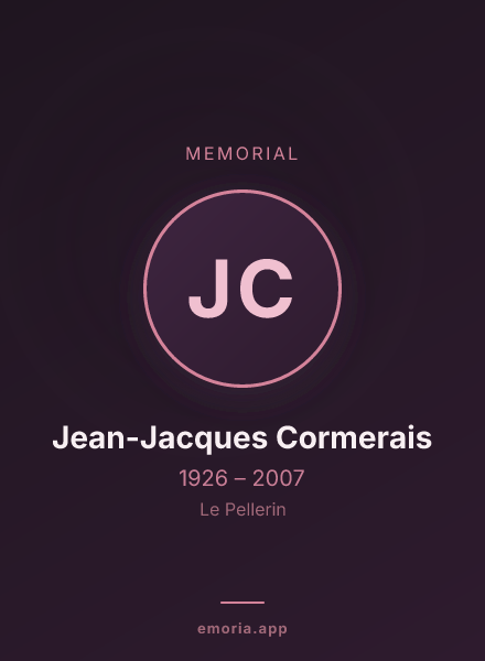 Memorial portrait of Jean-Jacques Cormerais