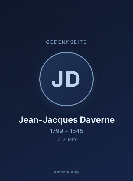 Gedenkportrait von Jean-Jacques Daverne