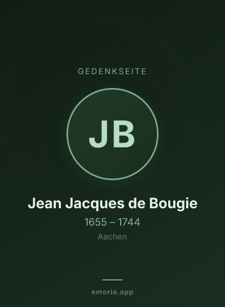Gedenkportrait von Jean Jacques de Bougie