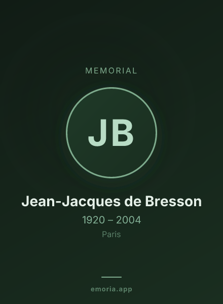 Memorial portrait of Jean-Jacques de Bresson