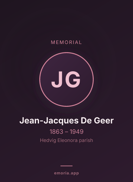 Memorial portrait of Jean-Jacques De Geer