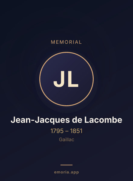 Memorial portrait of Jean-Jacques de Lacombe