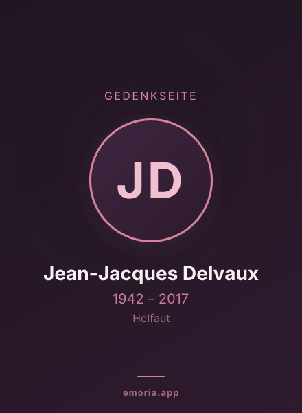 Gedenkportrait von Jean-Jacques Delvaux