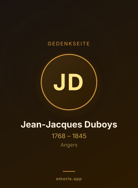 Gedenkportrait von Jean-Jacques Duboys