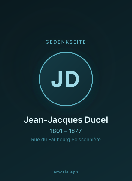 Gedenkportrait von Jean-Jacques Ducel