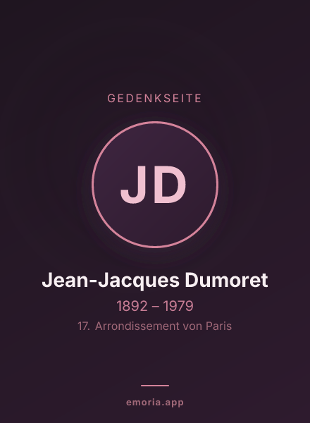Gedenkportrait von Jean-Jacques Dumoret