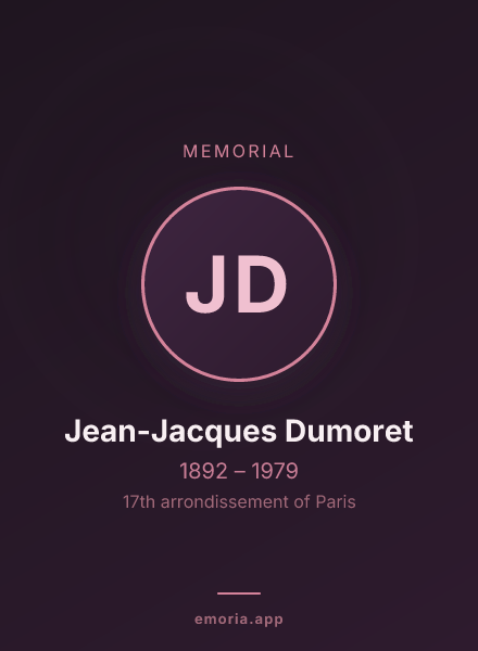 Memorial portrait of Jean-Jacques Dumoret