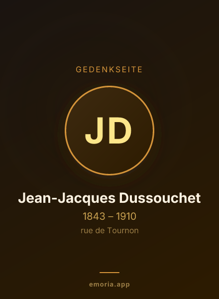 Gedenkportrait von Jean-Jacques Dussouchet