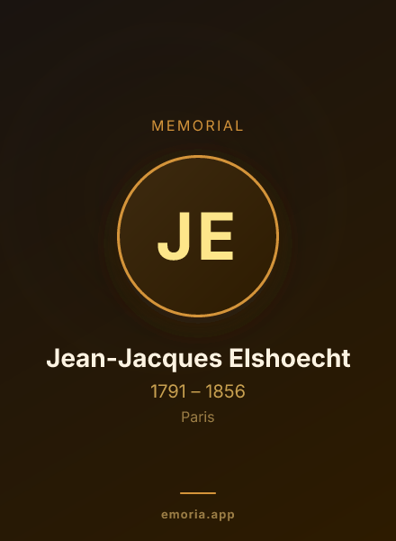Memorial portrait of Jean-Jacques Elshoecht