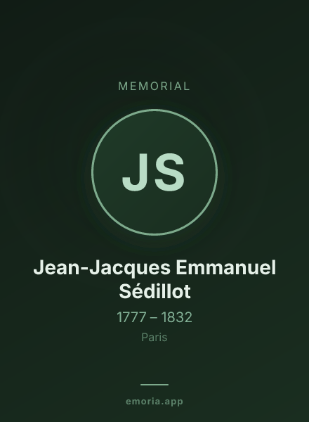 Memorial portrait of Jean-Jacques Emmanuel Sédillot