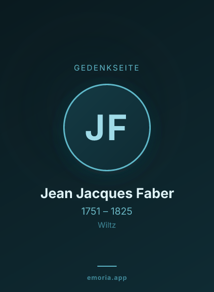 Gedenkportrait von Jean Jacques Faber