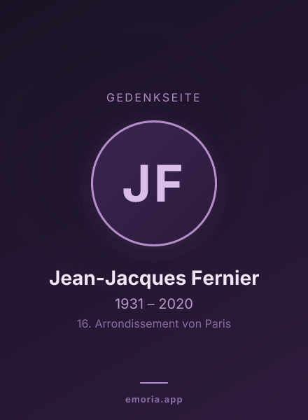 Gedenkportrait von Jean-Jacques Fernier
