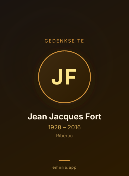 Gedenkportrait von Jean Jacques Fort